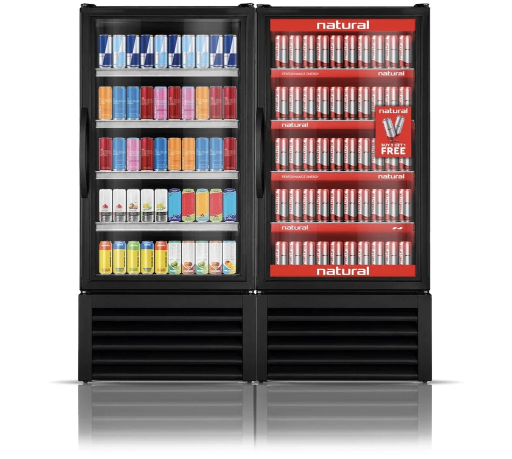 Natural Energy coolers in a retail cold vault